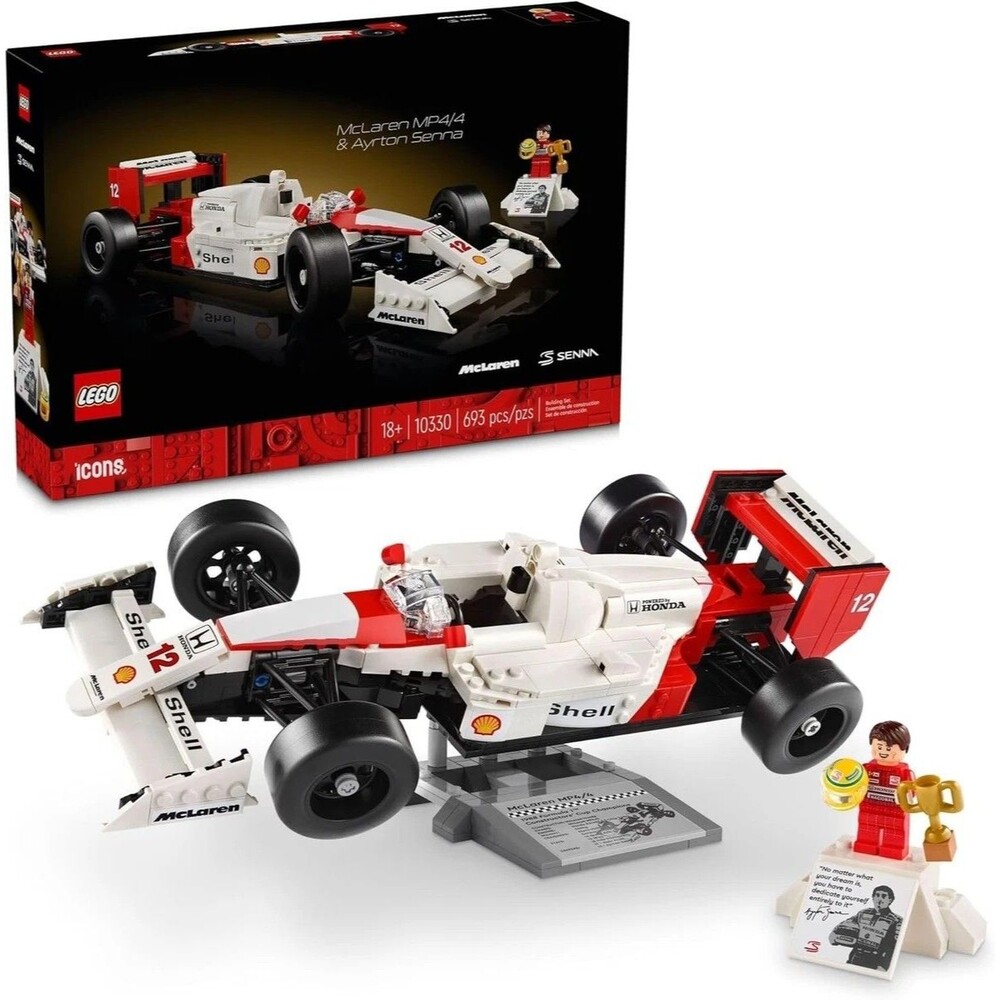 Lego Icon 10330 McLaren MP4/4 & Ayrton Senna F1 Model Race Car